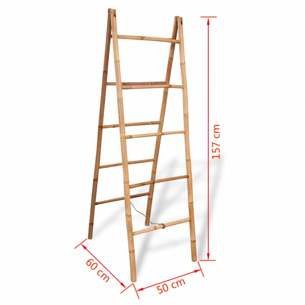 Portasciugamani doppio con 5 barre 50 x 160 cm bambù 02_0001642