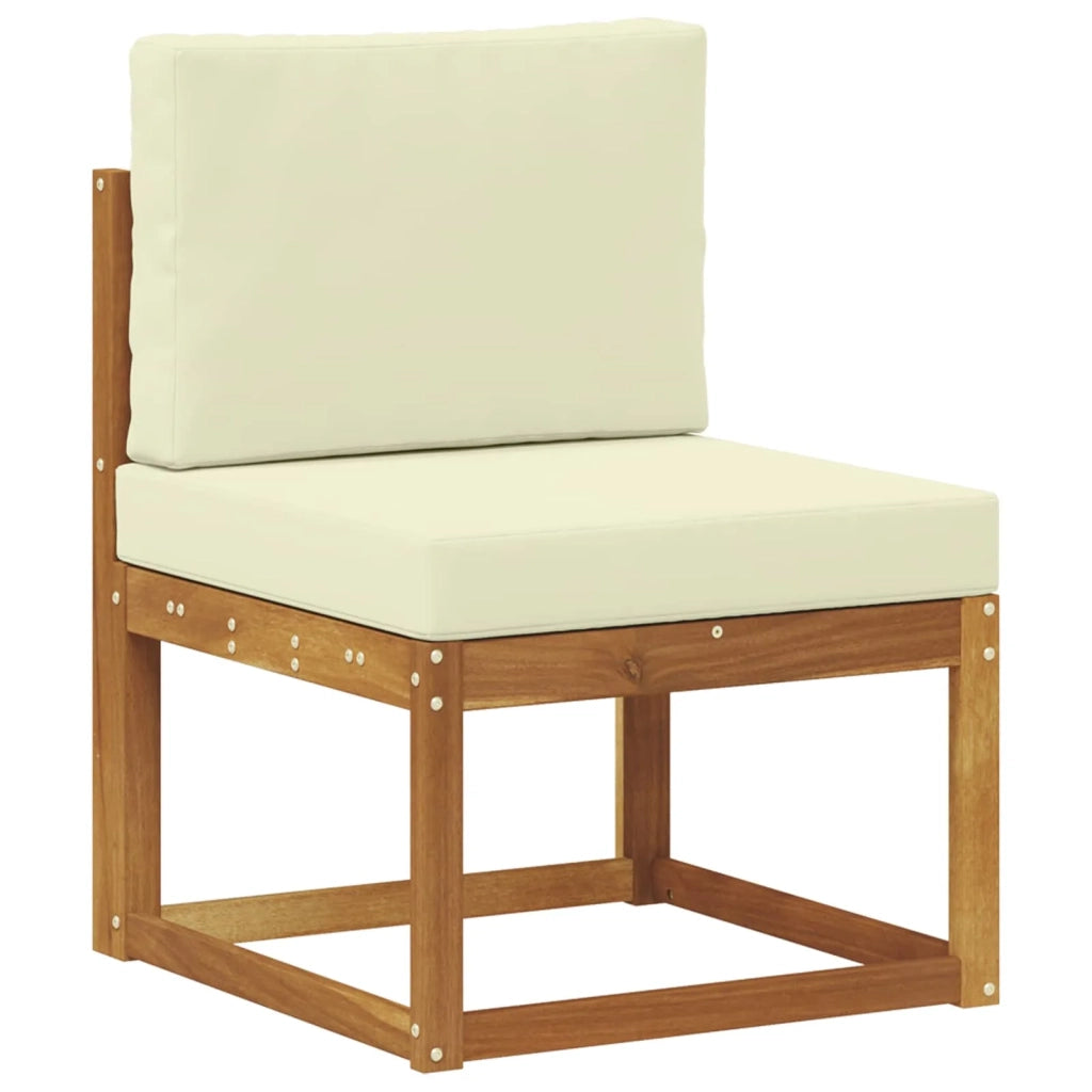 Set di divani da esterno 9 pz Naturale e Crema Poliestere 3385336
