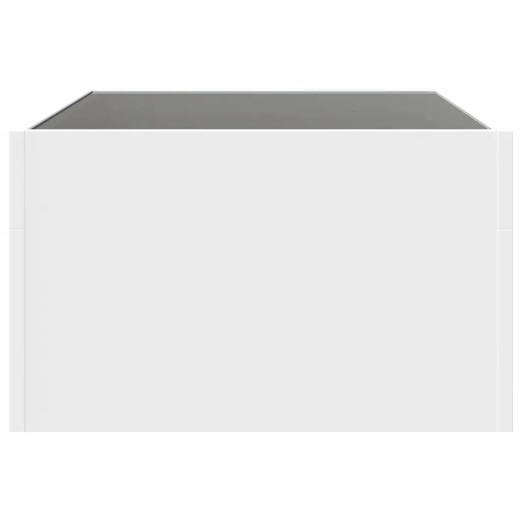 Tavolino da Salotto con LED Infinity Bianco 70x50x30 cm