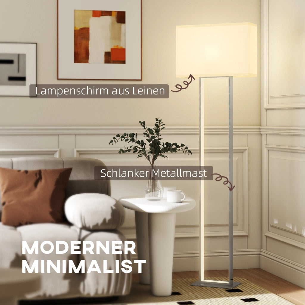 Lampada da terra moderna ¨C zephmum ¨C Bianco, 3 modalita', regolabile, tessuto