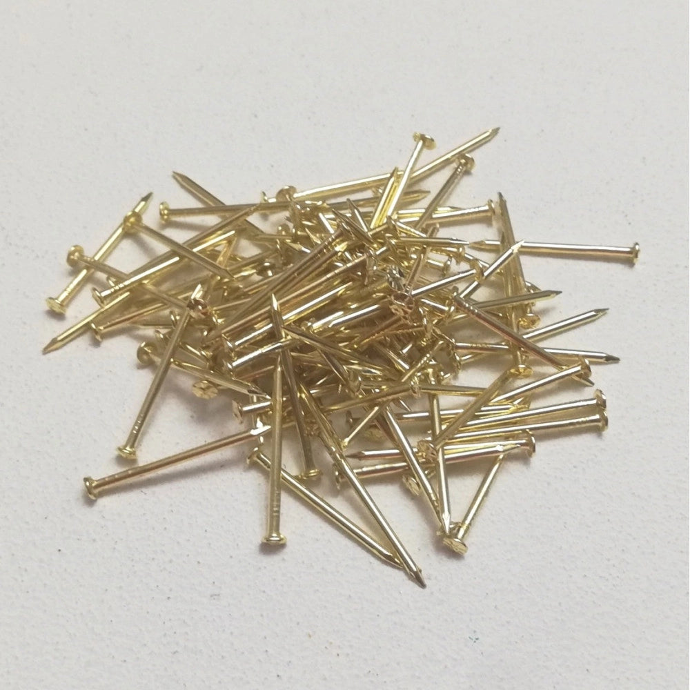 Chiodi di acciaio ottonati da 1,40x25mm - 100pz
