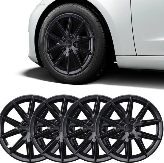 Velg Wieldoppen 18 Pollici - Doppie di Protezione per Ruote con Rivestimento di Schiuma - Accessori Esterni per Auto - Design di Prestazione - Nero