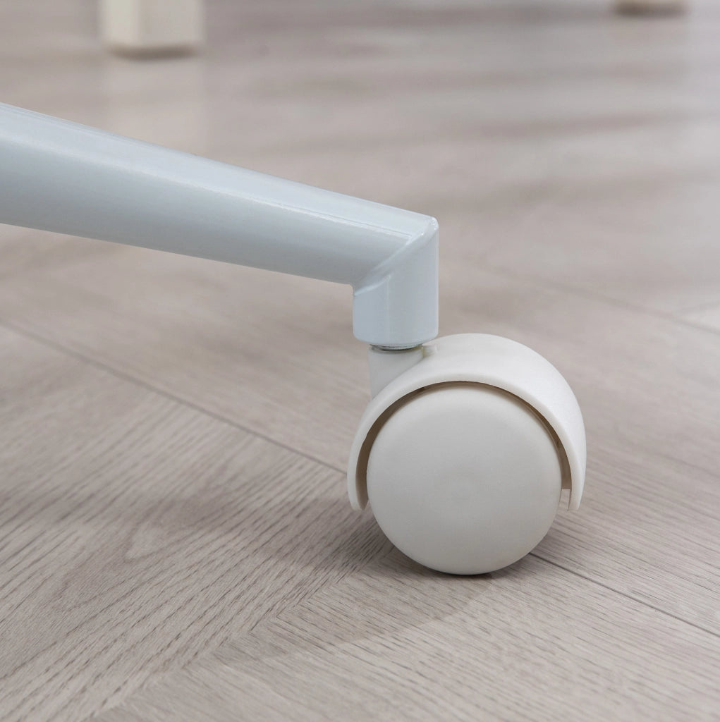 Sedia da ufficio per bambini regolabile in altezza senza braccioli, design orso bianco