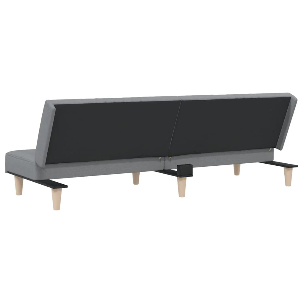 Divano letto 200 x 89 x 70 cm tessuto grigio chiaro 02_0021013