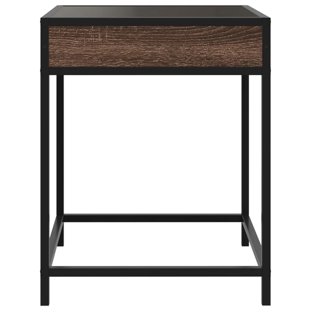 Comodino con LED Infinity Rovere Marrone 40x40x51 cm 3284095