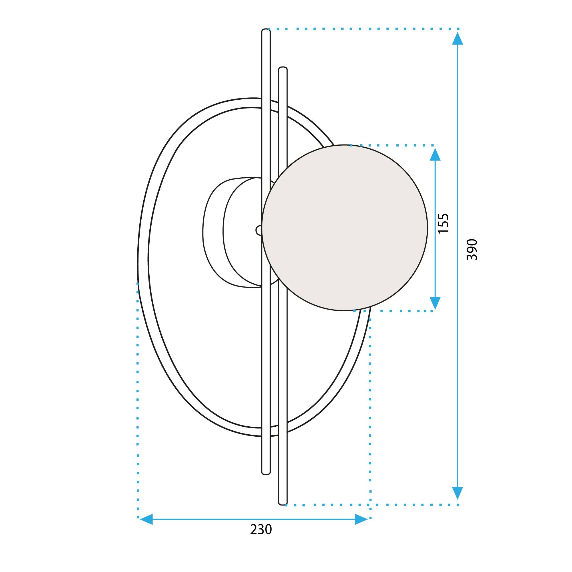 Lampada Da Parete App1436-w Gold