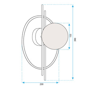Lampada Da Parete App1436-w Gold