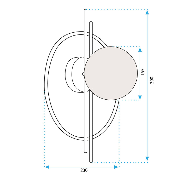 Lampada Da Parete App1436-w Gold