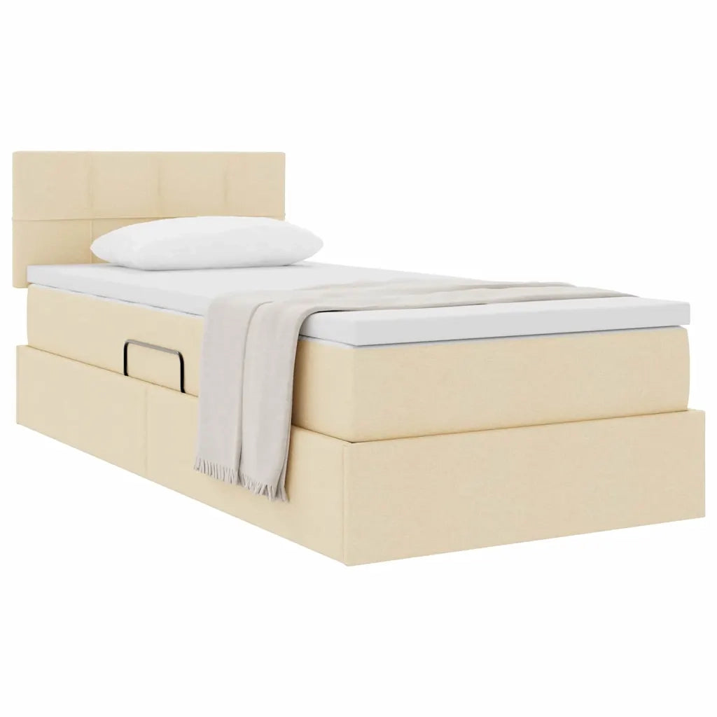 Letto con contenitore e materasso Crema 90 x 200 cm 3370486