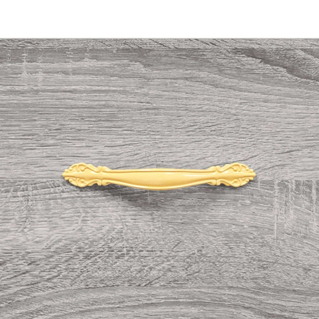 Buffet credenza cassettiera armadio mobile contenitore organizer cucina soggiorno salotto rovere Sonoma alto 69,5 x 34 x 180 cm legno ingegnerizzato grigio 02_0035437