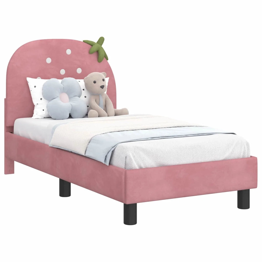 Struttura letto per bambini con testata-Giroletto per bambini Rosa 70 x 140 cm 223299