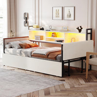 Divano letto ferro 90x200cm?- Xylo - LED scrivania bianco