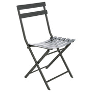 Sedia da balcone in alluminio grigio