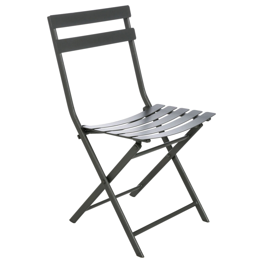 Sedia da balcone in alluminio grigio