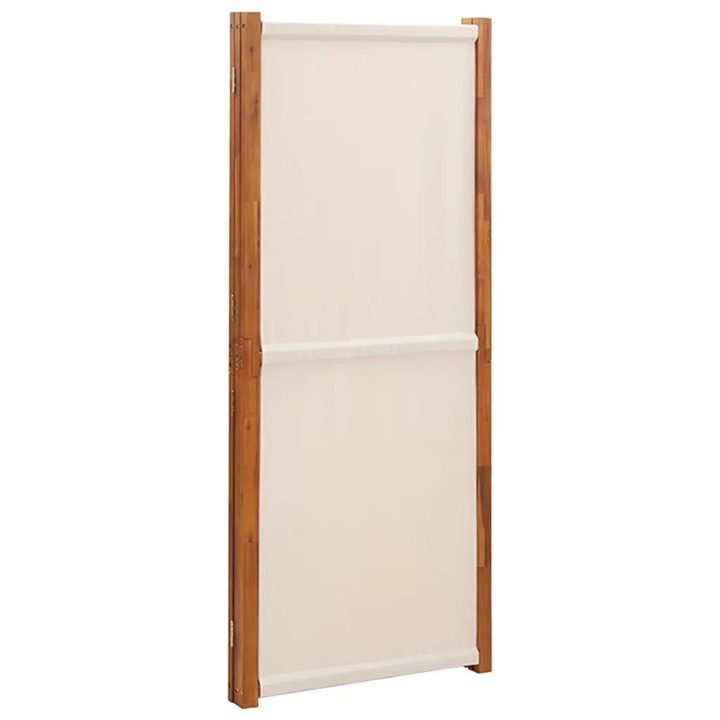 Divisorio a 3 Pannelli Bianco Crema 210x180 cm 319183