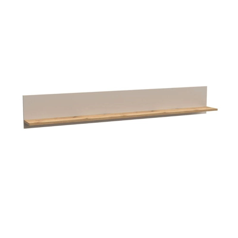 Mensola Frezo04 in colore cashmere e rovere evoque 167.3 x 17.6 x H25 cm.