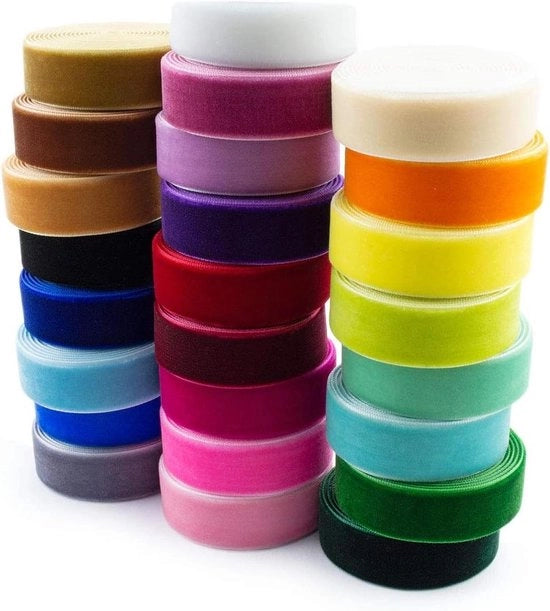 Tessuto di seta 3/4 pollici - 50 yard - 25 colori confezione economica