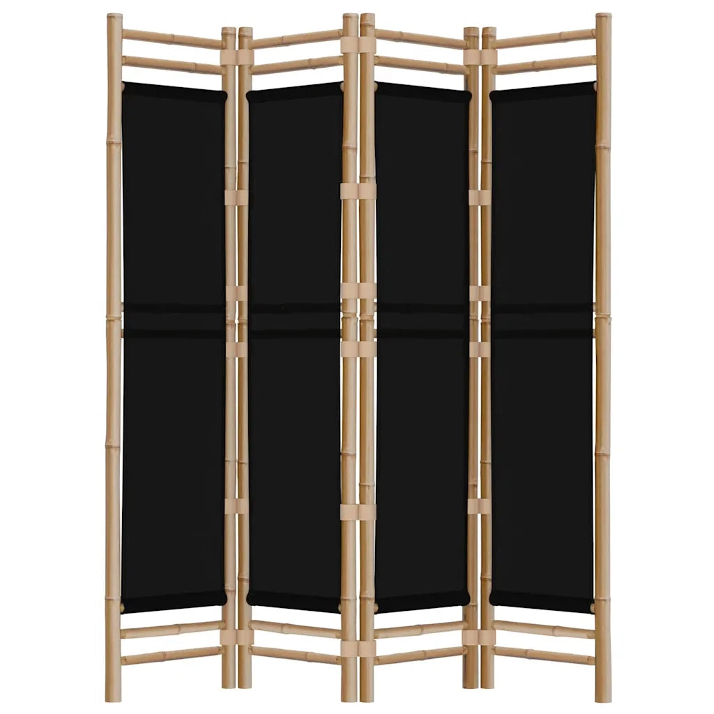 Divisorio Ambienti | Divider per stanze | Paravento 4 Pannelli Pieghevole 160 cm Bamb¨´ e Tela