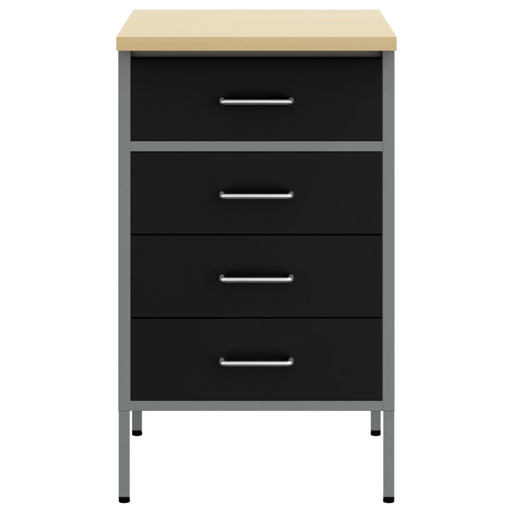 Armadio da lavoro  Nero 50x55x85 cm Acciaio