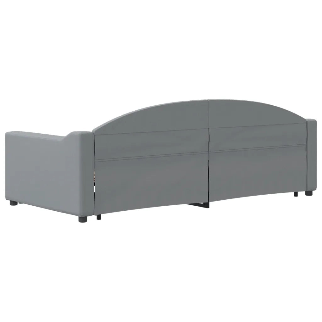 Divano Letto Estraibile Cassetti Grigio Chiaro 90x190cm Tessuto 3197576