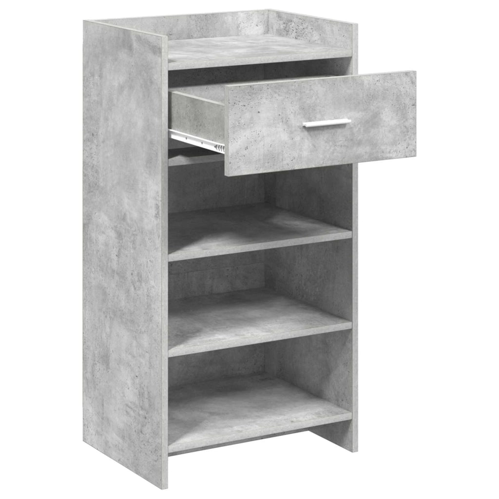 Mobile per scarpe con cassetto Grigio Cemento 48 x 36 x 92 cm 8011350