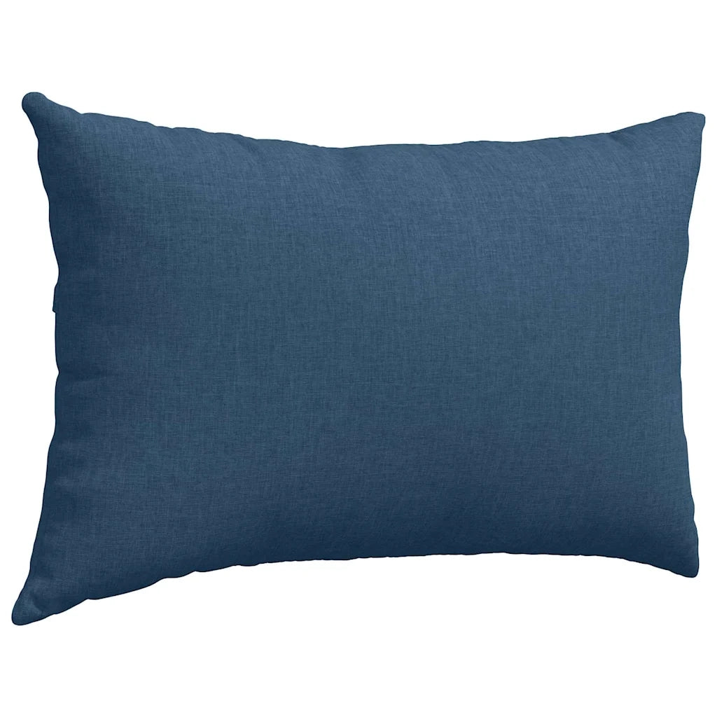 Cuscini da Divano 2 pz-Set di 2 Cuscini per Sofa Blu 60 x 40 cm Tessuto