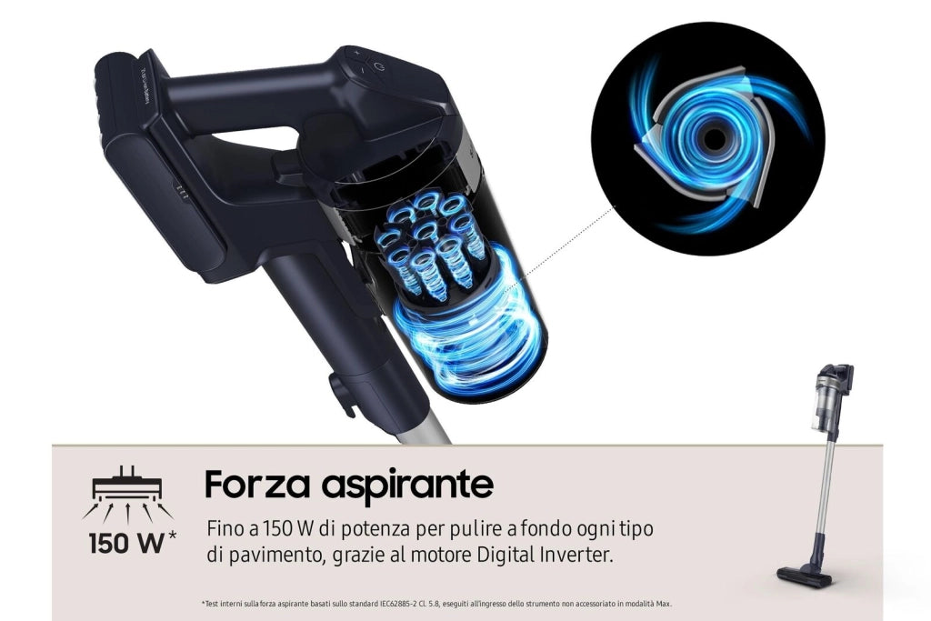 Samsung VS15A60AGR5 Scopa Elettrica senza filo Jet 65 pet 150W