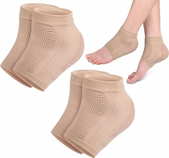 Hielbeschermers universali - 2 Paia - Sok per gomito - Sok gel - Adattabile - Comodo - Adattabile - Antishock - Cuscino per gomito - Universale - Dimensione unica - Hielspoor - Anti blenorragia - Khaki