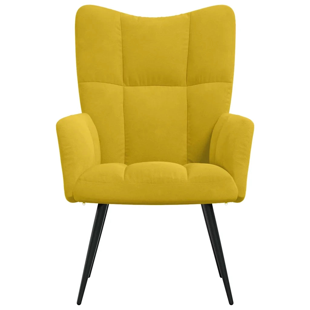 Divano Sedia-Poltrona Relax Giallo Senape in Velluto 442738