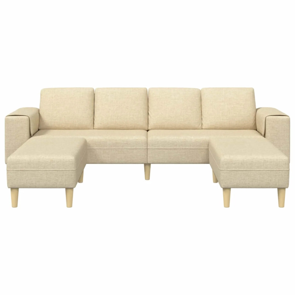 Divano per Soggiorno 3 pcs Crema Poliestere 3335118