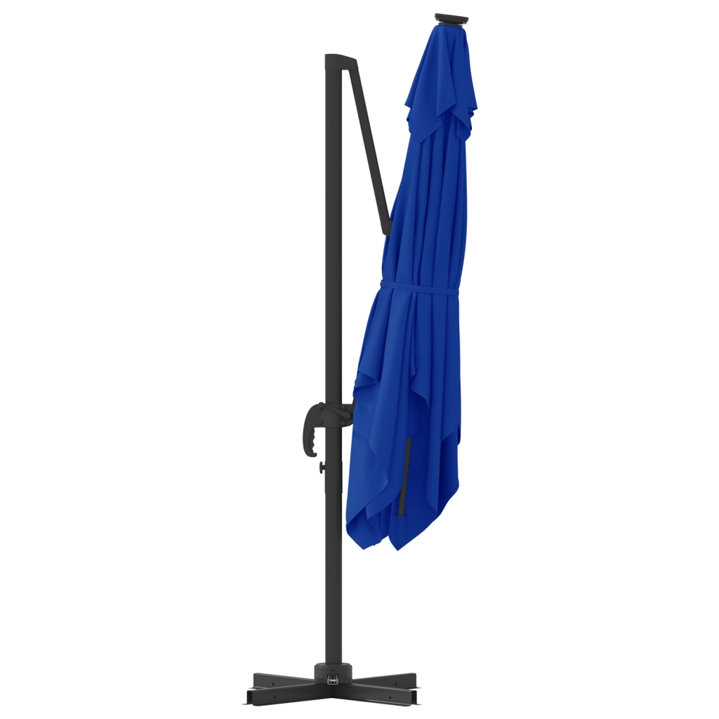 Ombrello da Patio Blu Azzurro Alluminio, Poliestere 3m