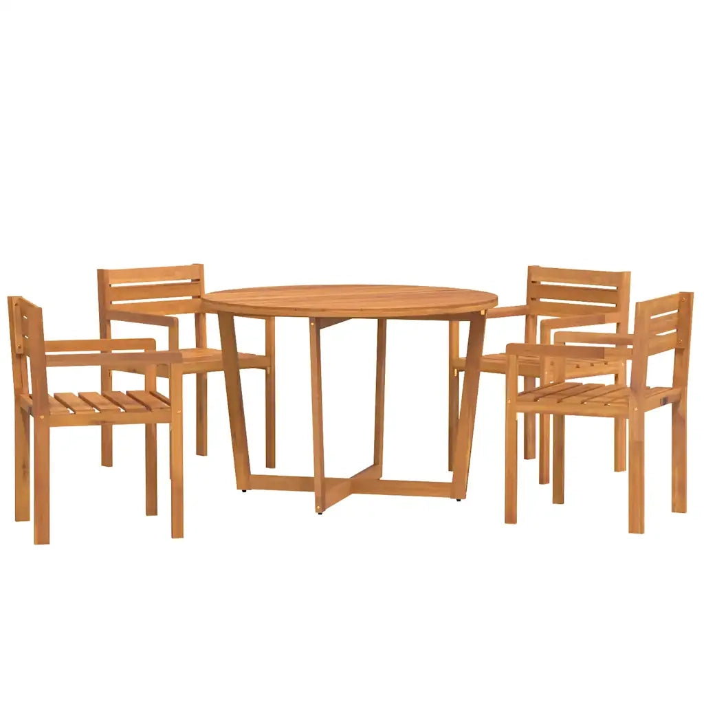 Set da pranzo da giardino da 5 pz in Legno Massello di Acacia 3334770