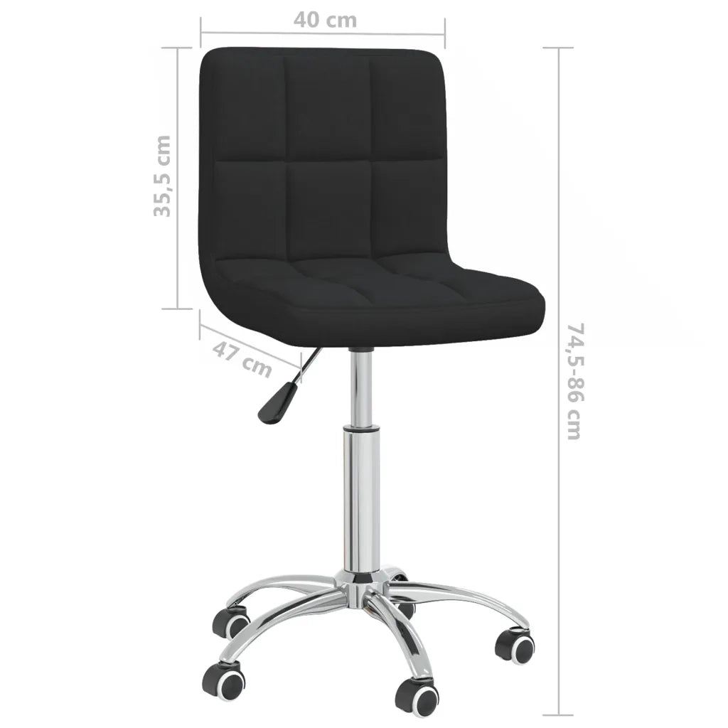 Sedia Girevole da Ufficio Nera in Tessuto cod mxl 11733