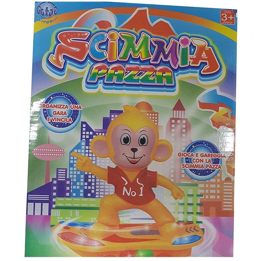 Trade Shop - Scimmia Scimmietta Pazza Skate Skateboard Gara Luci Suoni Gioco Giocattoli -