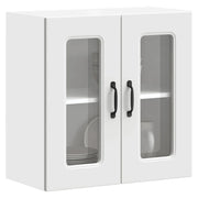 Pensile da Cucina con Porta in Vetro Kalmar Bianco Truciolato