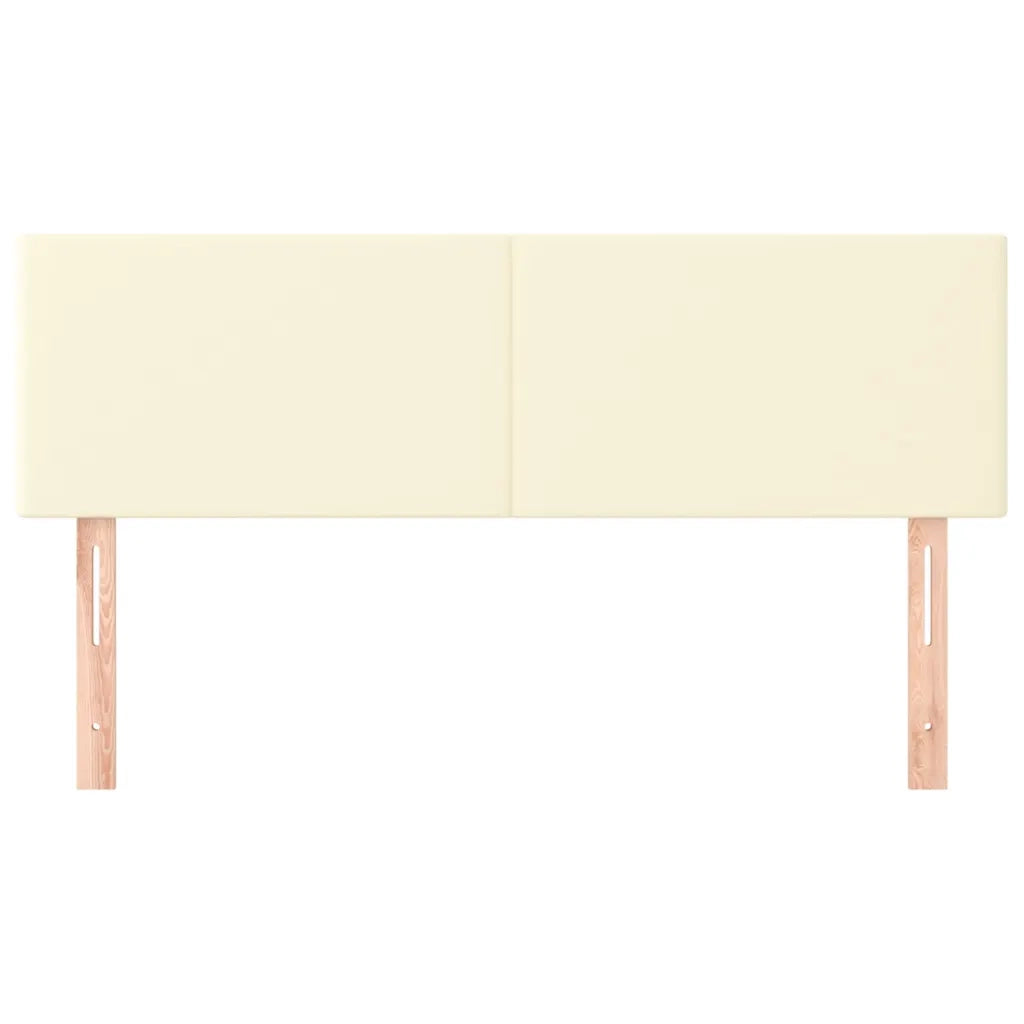 Testiera Crema 144x5x78/88 cm in Similpelle 345794