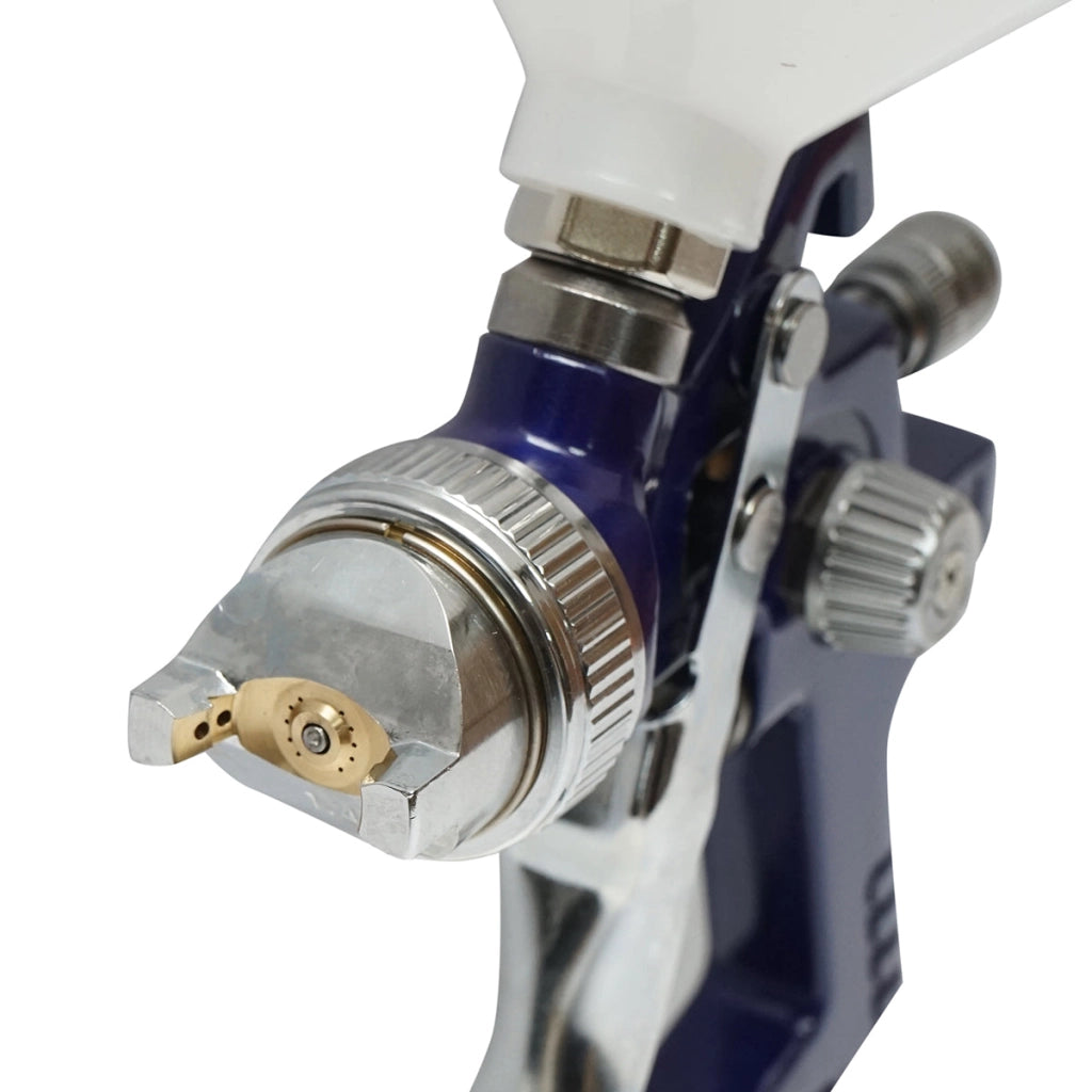 Set di pistola a spruzzo per verniciatura da 600 ml con regolatore di pressione dell'aria, ugello HVLP da 1,4/1,7 mm, pressione massima 3,1 bar.