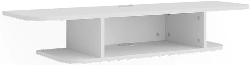 Mobile tv Lorio, Bianco, 105 x 18.2 cm Scomparti aperti, per la conservazione di dispositivi multimediali e accessori