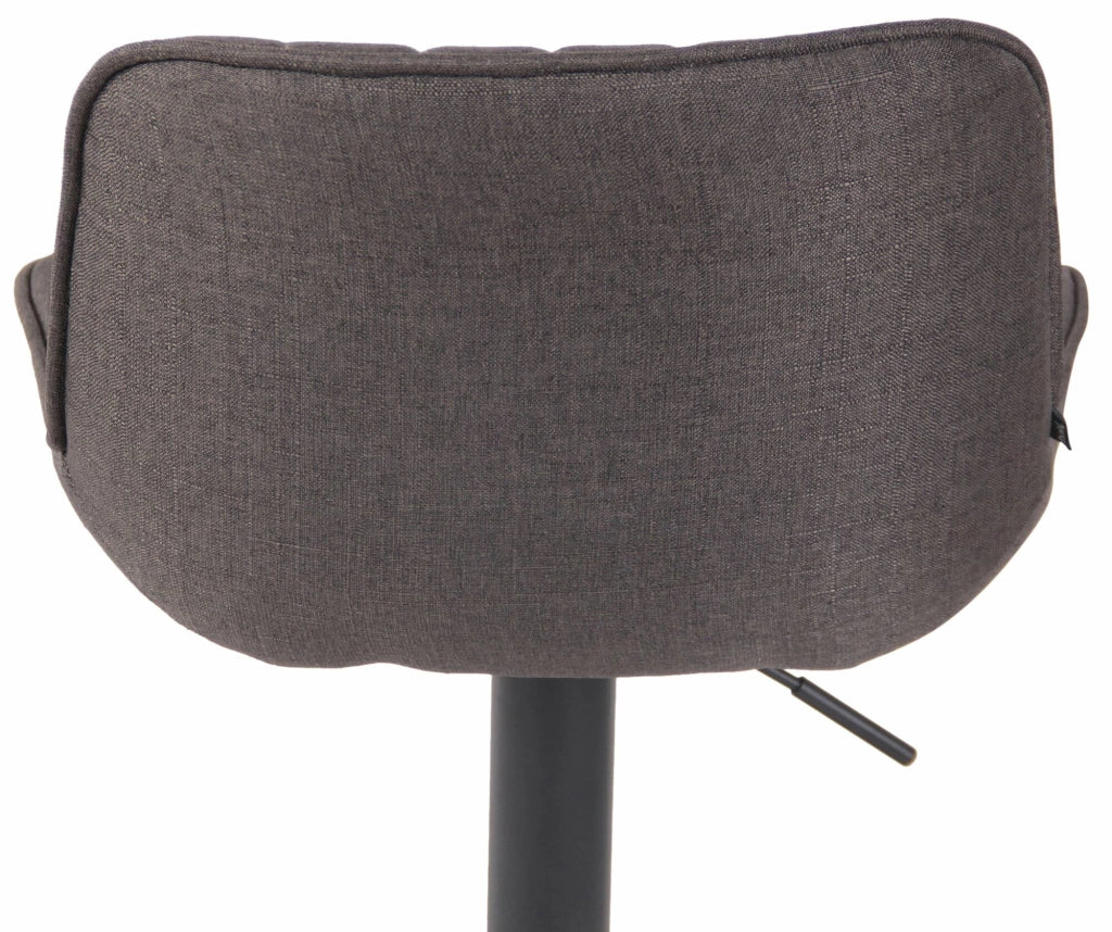 Set di 2 sgabelli da bar Lentini in tessuto grigio scuro,nero