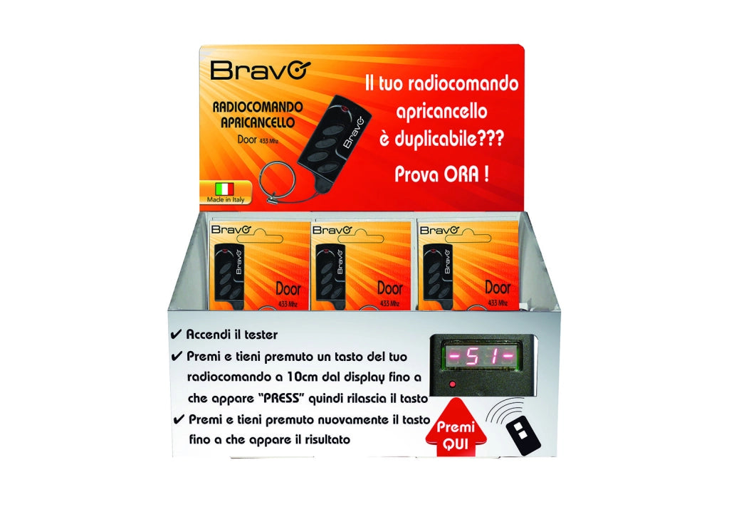 ESPOSITORE RADIOCOMANDI 'DOOR' CON TESTER 22 Pezzi - BRAVO