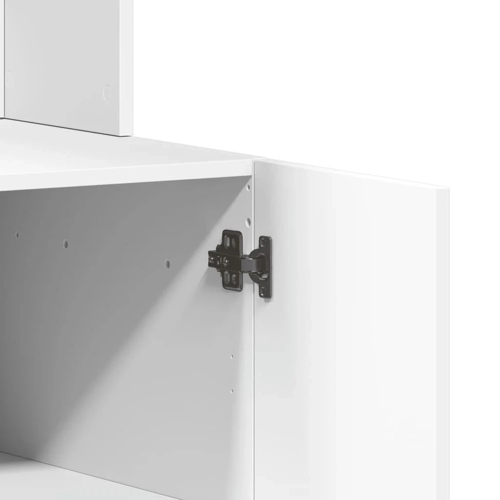 Mobile da cucina moderno con pratico vano contenitore 95 x 50 x 180 cm legno composito bianco 02_0055527