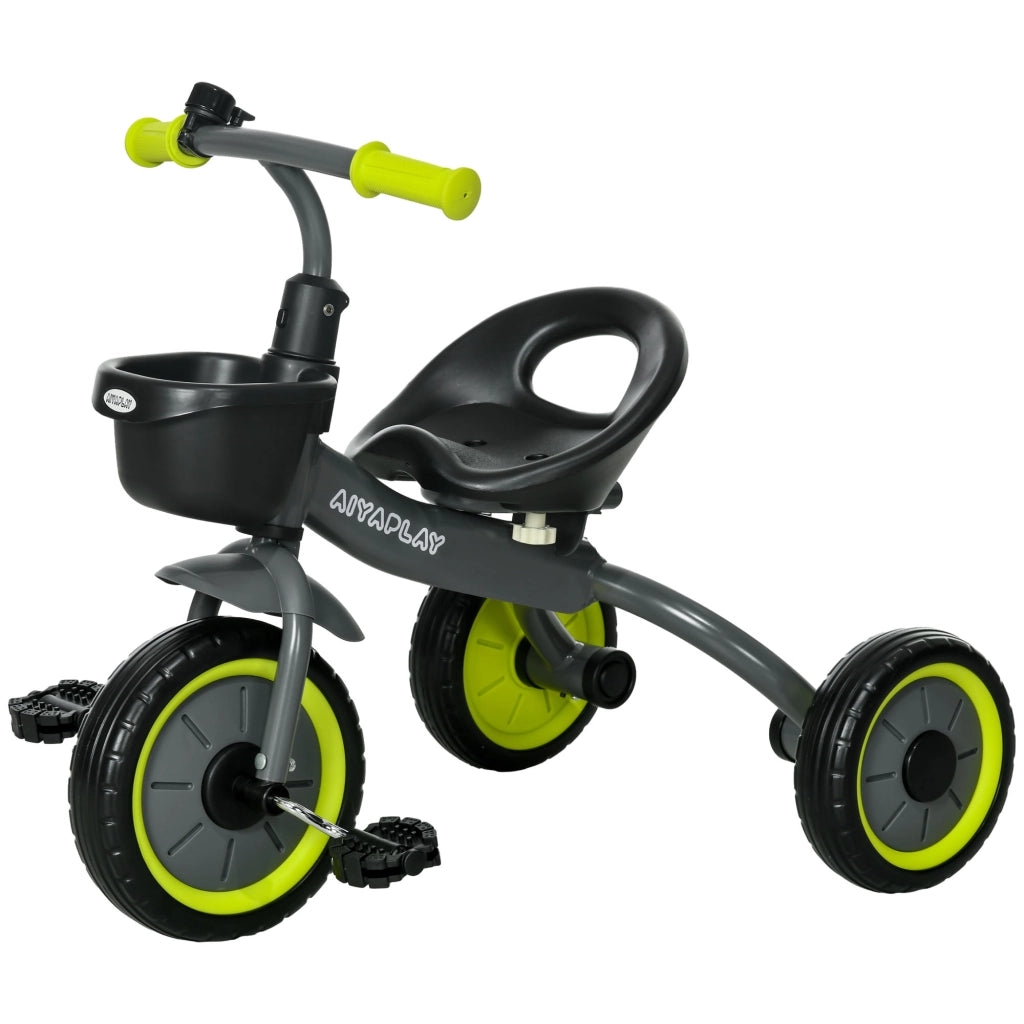 Triciclo Bambini con Cestino e Campanella ¨C Zephmum ¨C Nero