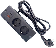 Contatto di parete con 2 prese, 1 connessione USB, 1 connessione PD20W TYPE-C e 1,5 metro di cavo