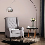 POLTRONA con schienale alto 74x86x102 cm in poliestere grigio