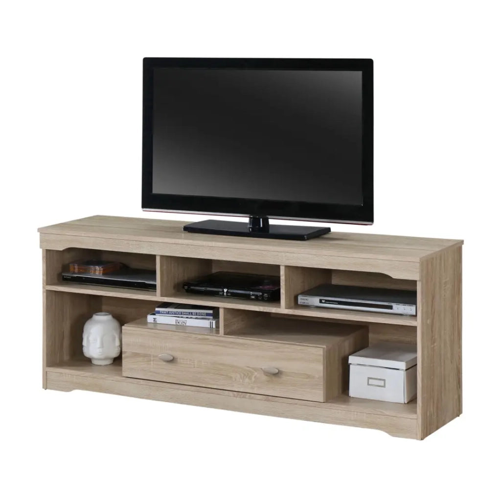 Mobile TV MERSIN 150 cm con 1 cassetto e 5 vani colore Sonoma.