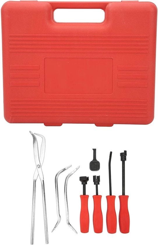 Kit di strumenti per rimuovere il tamburo del freno - Manubrio freno regolabile - Universale 45 acciaio - Smaltimento cromato - Cassa di stoccaggio - 8 pezzi.