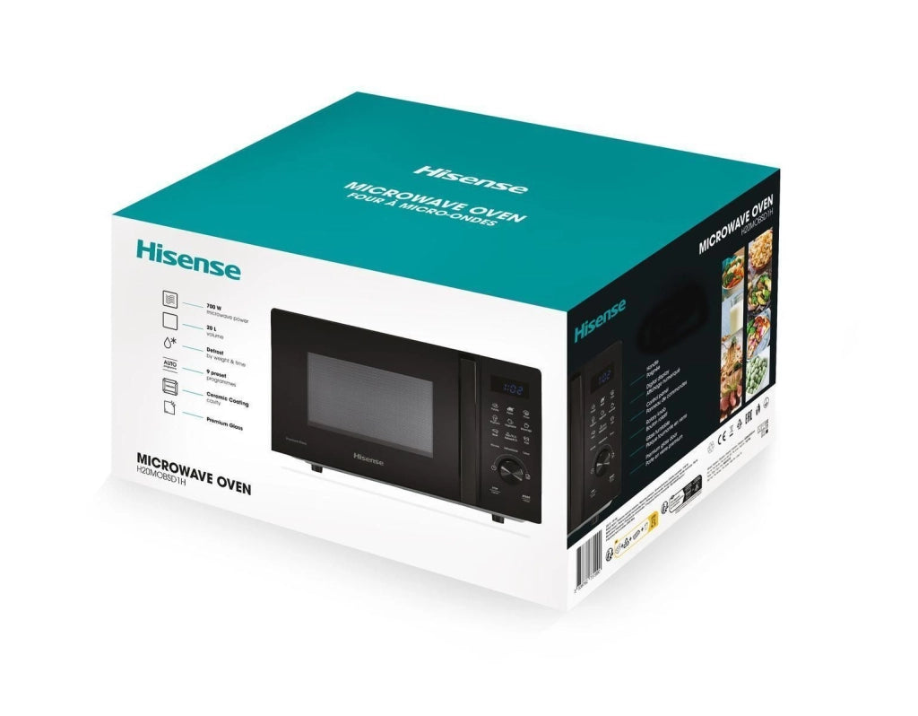 Hisense H20MOBSD1H Superficie piana Solo microonde 20 L 700 W Nero