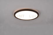 AUREO PLAFONIERA LED 18W 2200lm, 3000 - 6500K BORDO NERO CON TELECOMANDO MULTIFUNZIONE RETRO ILLUMINATA RGB D. 29CM DIMMERABILE