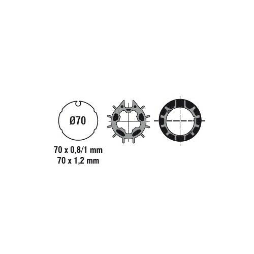 ADATTATORI PER TUBO AVVOLGITORE CON OGIVA TONDA 5PZ PER MOTORI Ø50 ASA 2204294
