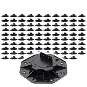 Set 100 supporti per pavimenti galleggianti, Altezza regolabile 18-25mm Max 2700 kg, Piedini per Decking